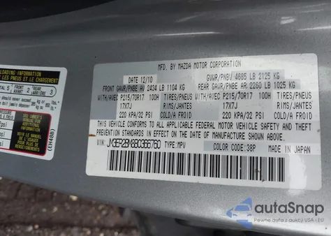 2011 Mazda Cx-7 I Sport из США, поврежденный, VIN JM3ER2BM8B0366760